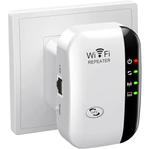 300Mbps WiFi Extender Signal Booster for $18