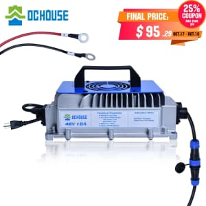DC House 48V 18A Battery Charger for $95