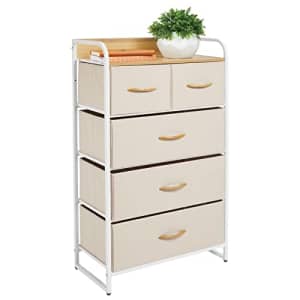 mDesign Tall Dresser Storage Chest - Vanity Furniture Cabinet Tower Unit for Bedroom, Office, and for $80