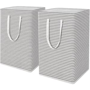 Wiselife 75L Collapsible Laundry Hamper 2-Pack for $18