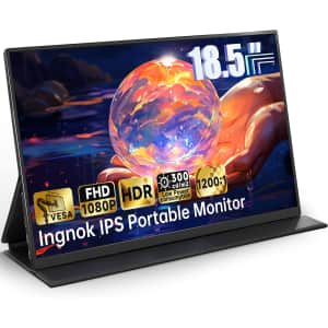 Ingnok 18.5" 1080p HDR IPS Portable LED Monitor for $120