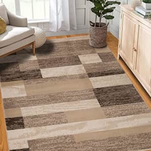 Superior Indoor Area Rug, Jute Backed, Modern Geometric Patchwork Floor Decor for Bedroom, Office, for $90