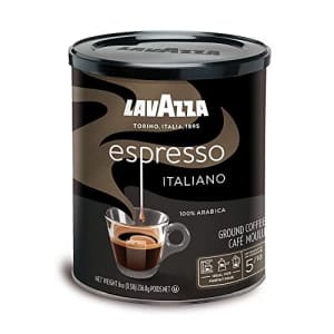 Lavazza Caffe Espresso Ground Coffee Blend, Medium Roast, 8 oz for $10