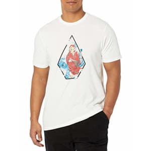Volcom Men's Nozaka Surf Short Sleeve T-Shirt, White, Small for $19