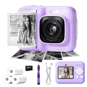Kids' 1080P Instant Digital Print Camera for $15
