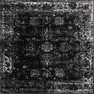 Unique Loom Sofia Traditional Area Rug, 6' 0 x 6' 0, Black for $55 Unique Loom Sofia Traditional Area Rug, 6' 0 x 6' 0, Black for $55