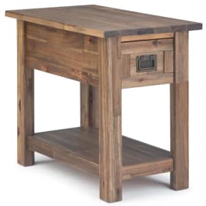 Simpli Home Monroe Solid Acacia Wood Side Table for $120 Simpli Home Monroe Solid Acacia Wood Side Table for $120