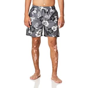 Kanu Surf Men's Standard Havana Swim Trunks (Regular & Extended Sizes), Miami Charcoal, 2X for $8