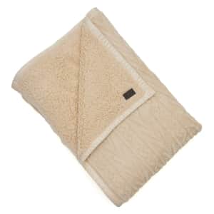 RainForest Oversized Cable Sherpa Reversible Throw Blanket for $19