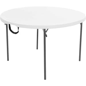 Lifetime Light Commercial Fold-in-Half Round Table for $70