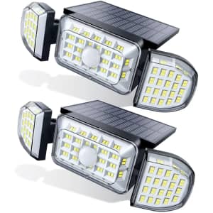Claoner Solar Flood Light 2-Pack for $21 Claoner Solar Flood Light 2-Pack for $21