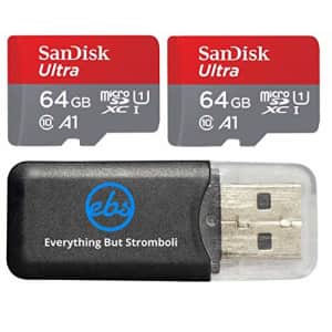 Sandisk Ultra micro SDXC Micro SD UHS-1 TF Memory Card 64GB 64G (Two Pack 64GB x2 =128GB) Class 10 for $17