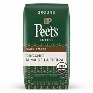 Peet's Coffee Organic Alma de la Tierra, Dark Roast Ground Coffee, 36 oz for $60
