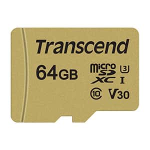 Transcend 64GB MicroSDXC/SDHC 500S Memory Card TS64GUSD500S for $39