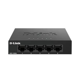 D-Link Ethernet Switch, 5 Port Gigabit Unmanaged Desktop Plug and Play Sturdy Metal Housing Fanless for $15