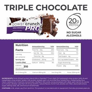 Power Crunch PRO Whey Protein Bar, High Protein Snacks with 20g Protein, Triple Chocolate, 2 Ounces for $37
