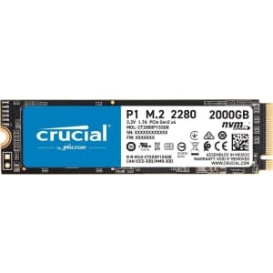 Crucial P1 2TB 3D NAND NVMe PCIe Internal SSD for $177 Crucial P1 2TB 3D NAND NVMe PCIe Internal SSD for $177