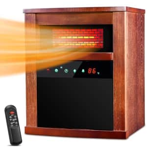 Air Choice Electric Space Heater, 1500W Infrared Heater w/ 3 Heating Mode, Thermostat, Remote for $134