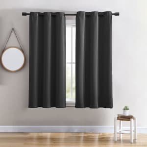 Swift Home Grommet Single Panel Blackout Curtain: 63" for $13, 84" for $16 Swift Home Grommet Single Panel Blackout Curtain: 63" for $13, 84" for $16
