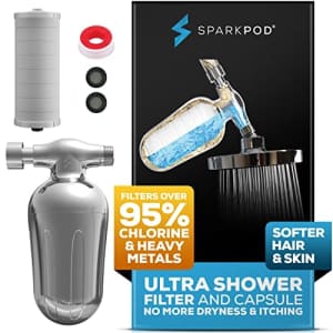 SparkPod Ultra Shower Water Filter & Cartridge for $9