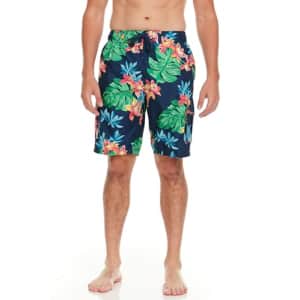 Kanu Surf Men's Infinite Swim Trunks (Regular & Extended Sizes), Bermuda Navy, Large for $14