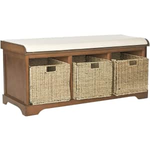 Safavieh American Homes Collection Lonan Wicker Storage Bench for $201