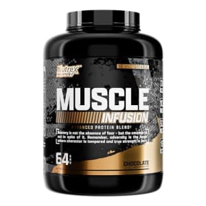 Nutrex Research Muscle Infusion Advanced Protein Blend, Chocolate, 5lbs (64 Servings) - Multi-Blend for $55