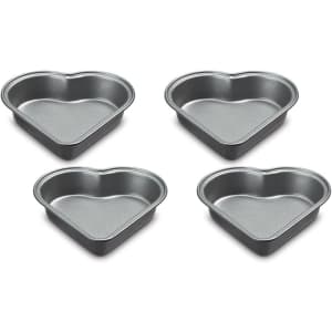Cuisinart 4-Piece Mini Heart Pan Set for $6
