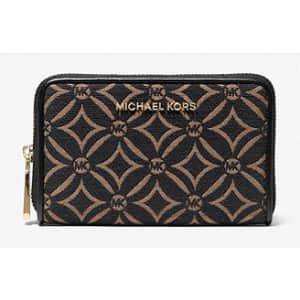 Michael Michael Kors Small Logo Jacquard Wallet for $52