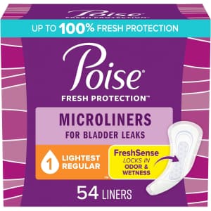 Poise Fresh Protection Microliners 54-Pack for $2.69 w/ Sub & Save