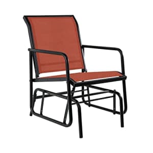 Amazon Basics Outdoor Patio Textilene Glider Chair - Orange for $79