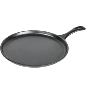 Lodge 10.5" Pre-Seasoned Cast Iron Griddle for $20