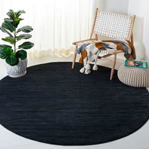 SAFAVIEH Vision Collection 6'7" Round Black VSN606Z Modern Contemporary Chic Ombre Tonal Entryway for $60