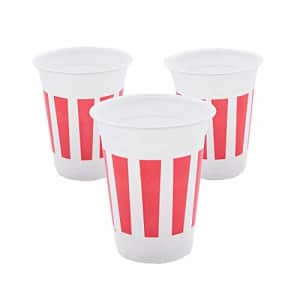 Fun Express 50 Pieces Carnival Plastic Cups, Each Holds 16 oz, BPA Free Plastic, Party Supplies, for $10