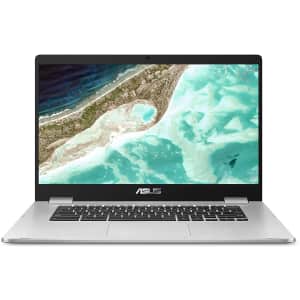 ASUS Chromebook C523 Laptop- 15.6" HD NanoEdge Display with 180 Degree Hinge, Intel Dual Core for $297