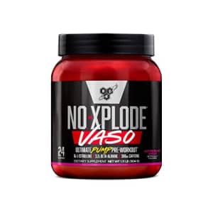 BSN N.O.-XPLODE Vaso Pre Workout Powder with 8g of L-Citrulline and 3.2g Beta-Alanine and Energy, for $27