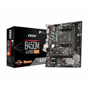 MSI B450M-A Pro Max AMD B450 AM4 Micro ATX DDR4-SDRAM Motherboard for $107
