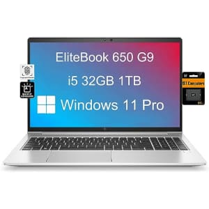 HP EliteBook 650 G9 15.6" FHD Business Laptop (Intel 10-Core i5-1235U, 32GB RAM, 1TB PCIe SSD) IPS for $900
