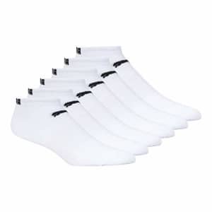 PUMA womens 6 Pack Low Cut women s socks, White/Black, 9 11 US for $15