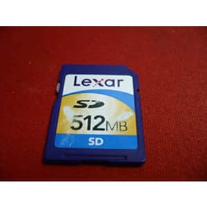 Lexar 512MB SD Card (SD512-23-260) (SD51232260) for $10