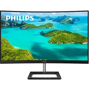 PHILIPS 272E1CA 27" Curved Frameless Monitor, Full HD 1080P, 100% sRGB, Adaptive-Sync, Speakers, for $170