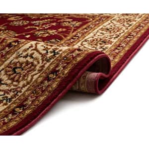 Well Woven Barclay Sarouk Red Traditional Area Rug 5'3" X 6'10" Oval for $103