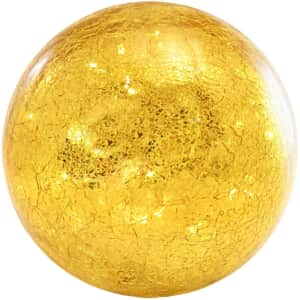 Lumabase Crackle Glass Globe Battery-Operated LED Light for $23