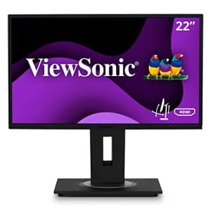 ViewSonic VG2248 22" IPS 1080p Ergonomic Monitor HDMI DisplayPort USB 40 Degree Tilt (Renewed) for $88