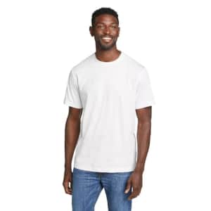 Eddie Bauer Men's Legend Wash 100% Cotton Short-Sleeve Classic T-Shirt, White, Small for $20