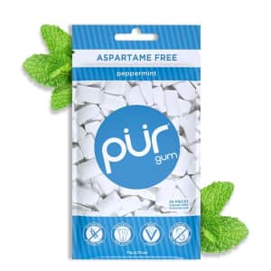 PUR 100% Xylitol Sugar-Free Chewing Gum 55-Pack for $3