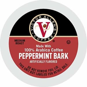 Victor Allen's Coffee Peppermint Bark K Cups, 80 Count (Compatible with 2.0 Keurig Brewers) for $32 Victor Allen's Coffee Peppermint Bark K Cups, 80 Count (Compatible with 2.0 Keurig Brewers) for $32