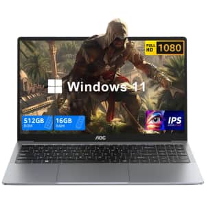 AOC 15.6" 1080p 12th-Gen. N97 Laptop for $322