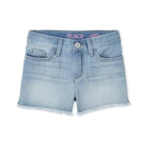 The Children's Place Girls Denim Shortie Shorts, Peyton WASH, 8 for $11