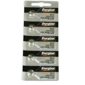 Energizer 317 Button Cell Silver Oxide SR516SW Watch Battery Mercury Free Pack of 12 Batteries for $9 Energizer 317 Button Cell Silver Oxide SR516SW Watch Battery Mercury Free Pack of 12 Batteries for $9
